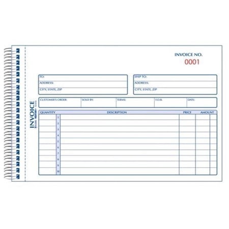 Rediform-Blueline 7L721S Carbonless Duplicate Invoice Book - 5-0.5 x 7 ...