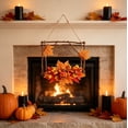 thumbnail image 5 of Fall Front Door Floral Swag, Artificial Thanksgiving Maple Leaves Door Hanging with Daisy Pumpkin, Autumn Harvest Twigs Swag Wreath for Farmhouse Mantel Wall Indoor Outdoor Home Decor, 5 of 6