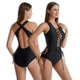 thumbnail image 6 of WOLLED Women Hawaii Swimsuit Adjustable Strap One Piece Swimsuit Soft Bra Bathing Suits Wrap Twist 1 Piece Swimwear, 6 of 7