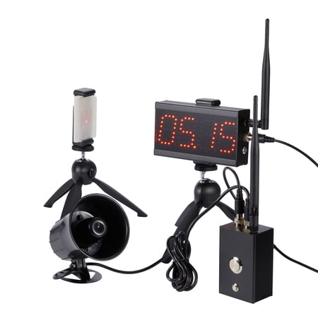 XINJINHO B-02 Wireless Laser Timing System with Start Sound horn Portable Sprint & Lap Timer Single-Lap / Multi-Lap Modes Built-in Finish Sensor Display for Running Cycling and Racing
