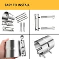 thumbnail image 7 of Chasenew 2PCS 2.25 Inch Exhaust Clamps,Stainless Steel 2 1/4 Exhaust Clamp Band Clamp,Universal Muffler Clamps Automotive Tools for Connecting Pipes,Mufflers,Catalytic Converters (2.25in), 7 of 7