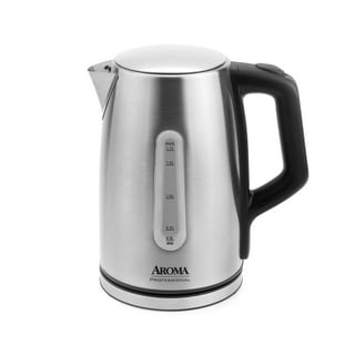 AROMA 5-Cup Black Glass Corded Electric Kettle with Automatic Shut-Off  AWK-151B - The Home Depot