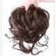 thumbnail image 1 of Extensión de moño desordenado de cabello 100 % humano, con flequillo, rizado y ondulado, para mujer, para boda, recogido despeinado (castaño oscuro), 1 of 1
