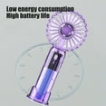 thumbnail image 5 of ChicYu Handheld Fan 3 Speed Rechargeable USB Portable Mini Fan Transparent Adjustable Airflow for Women Indoor Outdoor Travel Purple, 5 of 5