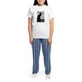 thumbnail image 4 of CafePress - Chat Noir Cat Pajamas - Women's Short Sleeve Print T-Shirt and Pants Light Cotton Pajama Set, 4 of 7