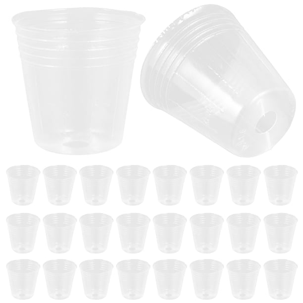 50 macetas transparentes para orquídeas, plantas de vivero, macetas pequeñas transparentes para plantas de cuidado.