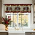 thumbnail image 5 of SPEKSEE Christmas Valance for Windows Merry Christmas Tree Curtains Valances Rod Pocket Valance Window Treatments Buffalo Plaid Short Curtains for Kitchen Living Room Bedroom Xmas Holiday 1 Panel, 5 of 21