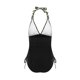 thumbnail image 5 of SAYOO Camisola de 2 piezas con cuello halter para mujer con cordón + bragas de bikini SAYOO Sexy, 5 of 9