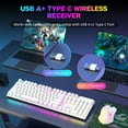 Wireless Gaming Keyboard And Mouse Usb/TypeC Dual Receiver
