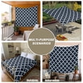 thumbnail image 5 of Navy Blue Morocco Tapestry for Bedroom Wall Hanging Tapestry, Modern Farmhouse Minimalist Plaid Ceiling Backdrop Tapestries Poster Blanket Wall Decor for Teens Room Living Room Dorm 59" x 90", 5 of 7