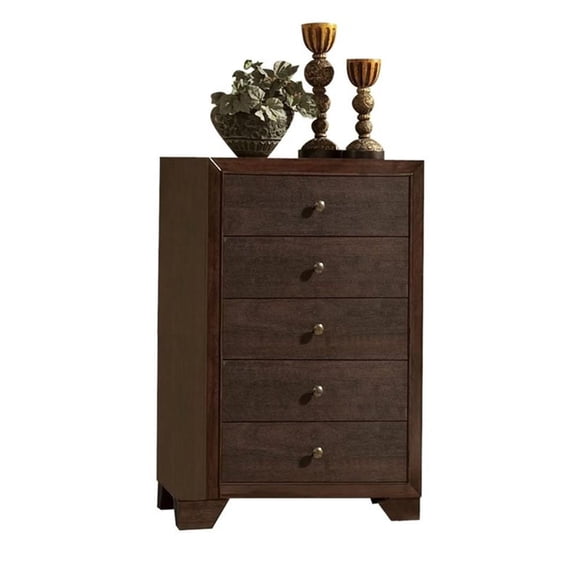Bowery Hill Commode à 5 Tiroirs, Espresso