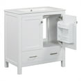 thumbnail image 5 of 30" Bathroom Vanity With Ceramic Sink, Modern Bathroom Vanities Cabinet With 1 Drawer, 2 Soft Closing Door,  Wood Frame, Painted Surface, 5 of 9