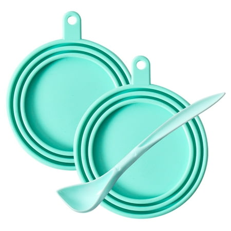 

Pet Canned Lid Long Handle Spoon Set Reusable Can Cover Dog Food Fresh-keeping