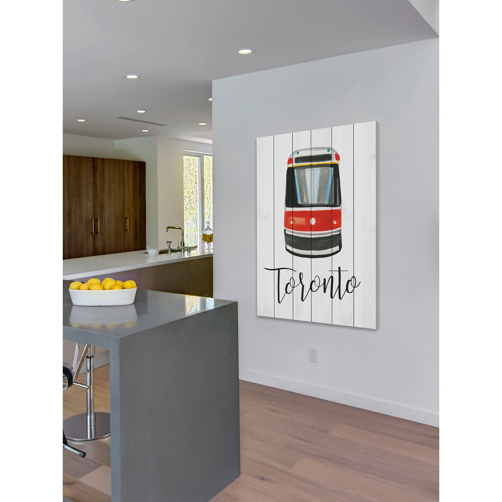 Marmont Hill "Autobus" by Molly Rosner Painting Print on White Wood