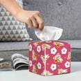 thumbnail image 6 of Picia Piggy Sunflower Pattern Tissue Box Cover,PVC Leather Square Holder,Tissue Box Holder with Magnetic Bottom,Facial Paper Organizer Dispenser-5.2"X5.2"X5.2", 6 of 8