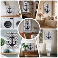 thumbnail image 6 of Ships Next Day Canvas Wall Art 12"x12", Grey Zigzag Wood Framed Canvas Print Painting, Coastal Nautical Anchor Stripes Ready to Hang Small Picture Wall Decor for Home Kitchen Dining Room Office, 6 of 9