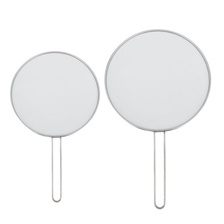 

2PCS Stainless Steel Sieve Cover Explosion-proof Cover Anti-smoke Oil Filter Mesh Cover Pot Lid (Silver Diameter 25CM + Diameter