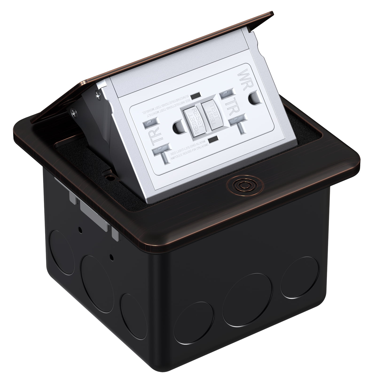 WEBANG Pop Up Floor Outlet Covers Box with 20 Amp Stainless Steel GFCI Tamper Resistant
