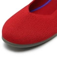 thumbnail image 3 of Zhabtuc Women's Knit Flats, Round Toe Knit Ballet Flats Shoes Red Size 6.5, 3 of 5