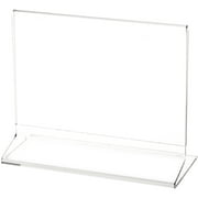 Plymor Clear Acrylic Sign Display / Literature Holder (Side-Load), 7" W x 5" H (2 Pack)