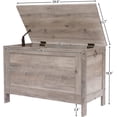 thumbnail image 6 of Toy Box, Retro Wooden Look Storage Chest with Safety Hinge, Entryway Storage Bench Supports 220 lb, 29.9 x 15.7 x 18.9 Inches Toy Chest Organizer, Easy Assembly (Greige), 6 of 8