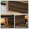 thumbnail image 4 of Bestier Floating TV Stand for TVs up to 90" LED Entertainment Center for Living Room, Walnut, 4 of 8