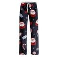 thumbnail image 4 of Lumtrix Christmas Pajamas Pants Women Fashion Festive Print Pjs Pants Cute Drawstring Waist Lounge Pant Wide Leg Trousers with Pocket Multicolor S, 4 of 6