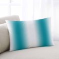 thumbnail image 2 of Aqua Ombre Throw Pillow Cover 20 x 26 Inch Decorative Pillow Cover Farmhouse Stripes Modern Art Lumbar Pillowcase Seasonal Rectangle Cushion Case for Couch Sofa Bed Living Room, 2 of 7