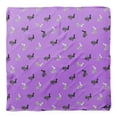 thumbnail image 4 of Bimba Purple Text & Stencil Rabbit Animal Printed Pure Silk Scarf Neck Wrap Summer Hair Bandanas For Women 40 x 40 Inches, 4 of 6