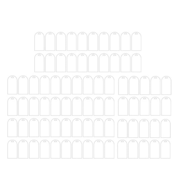 80Pcs Wedding Blank Arched Acrylic Place Cards Clear Wedding Reserved Seating Signs for Table Setting Numbers