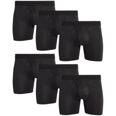 AND1 Men's Pro Platinum Boxer Briefs, 6 Pack, 6"