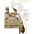 thumbnail image 2 of Brown Texas Star Country Table Cloth, Western Stars Retro Waterproof Tablecloth for Square Tables, Reusable Washable Fabric Table Cover for Restaurant Kitchen Dining Tables 54"x54", 2 of 6