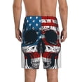 thumbnail image 5 of Salouo American Flag Skull Pattern Men's Sleep Pajama Shorts,Pajama Bottoms Elastic Waistband Sleep Pajama Short PJ Shorts for Men -Large, 5 of 6
