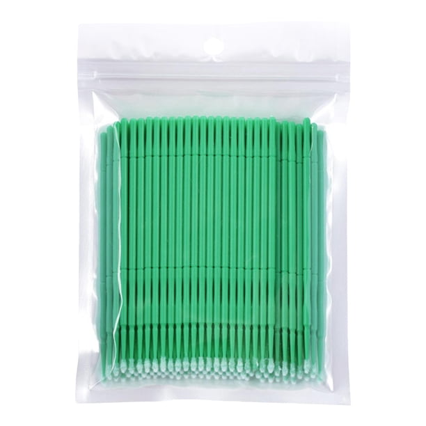 100x Micro aplicador cepillos varita de rímel, herramienta de belleza de maquillaje duradero, varitas de microfibra para pestañas, micro hisopos para Sunnimix Varitas de pestañas de microfibra