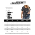 thumbnail image 3 of CASSIE LIZ Plus Size Short Sleeve Tops for Women 5X Casual White Floral Black Pullover V Neck Swing Flowy Blouses Loose Fit Pleated Shirts Tunics Spring Summer Shirts 5XL 26W 28W, 3 of 3