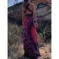 thumbnail image 3 of Cenuakty Women Long Dress, Sleeveless Backless Tie-up Tie-dye Print Vacation Dress Summer Dress, 3 of 6