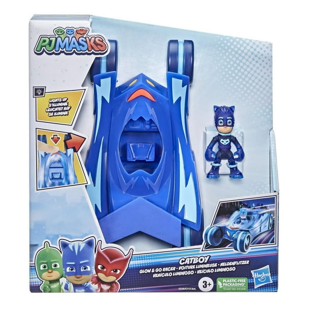 PJ Masks Glow & Go Cat-Car Preschool Toy Vehicle, Catboy Car