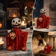 thumbnail image 4 of Miwamany Halloween Ghost Figurine, Resin Pumpkin Head Statue with Skull, Spooky Tabletop Ornament for Indoor Shelf Mantel Display Halloween Indoor Decor, 4 of 7