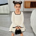 thumbnail image 7 of Vividxx Girls Dresses Square Neck School Casual Dress Kids Toddler Fall Long Sleeve Dress for Casual Birthday Party 9-10 Years, 7 of 7