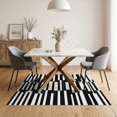 thumbnail image 3 of ODIKA 5'x7' Washable Area Rug Non-Slip, Low Pile, Stain Resistant Stripe Minimalist Sleek Horizontal Stripes Balanced Layering for Guest Room, Lounge, Apartment, 3 of 7