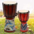 thumbnail image 2 of 4"/6" African Djembe Drum, Traditional Wooden Goat Skin Hand Percussion Musical Instrument, 2 of 5