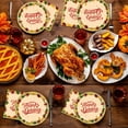 thumbnail image 6 of HomeKingdee Happy Thanksgiving Tableware Set Party Supplies - Fall Harvest Pattern Disposable Dinnerware with Paper Plates, Napkins, Forks for Autumn and Thanksgiving, 6 of 6