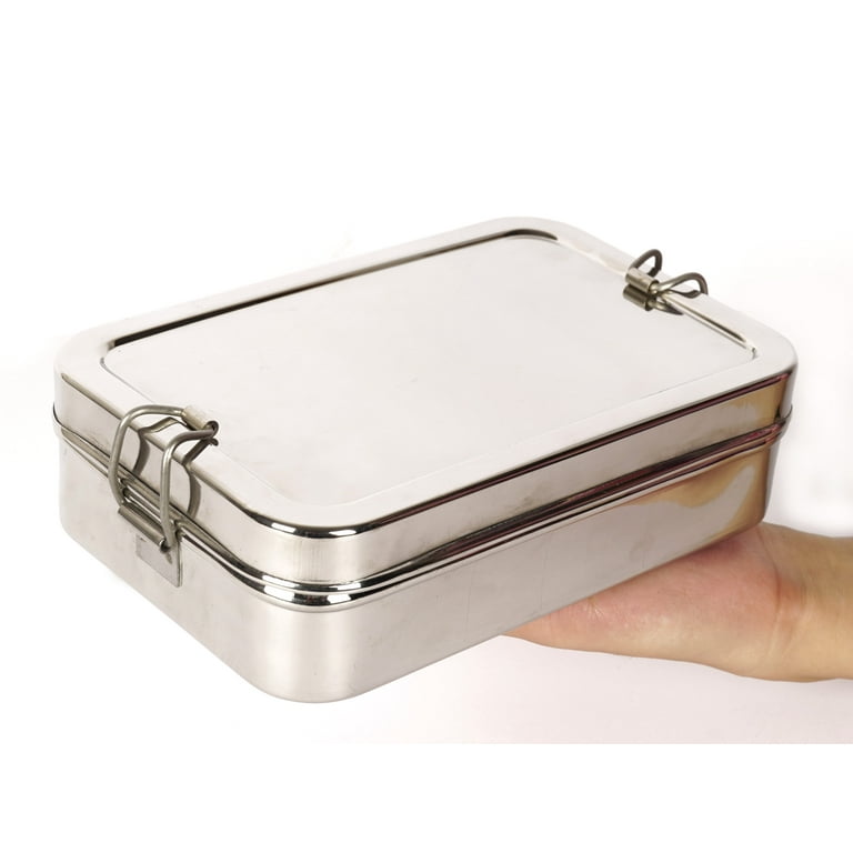 Stainless Steel Eco Lunch Box, Leak Proof, 3 Compartment, 35 Oz or 1000 ml  [Plastic free]