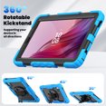 thumbnail image 5 of Case for Lenovo Tab M9 9.0 Inch 2023 Released TB-310FU with Screen Protector, 360 Degree Rotating Kickstand Hand Strap Heavy Duty Shockproof Cover with Shoulder Strap, Sky Blue, 5 of 7