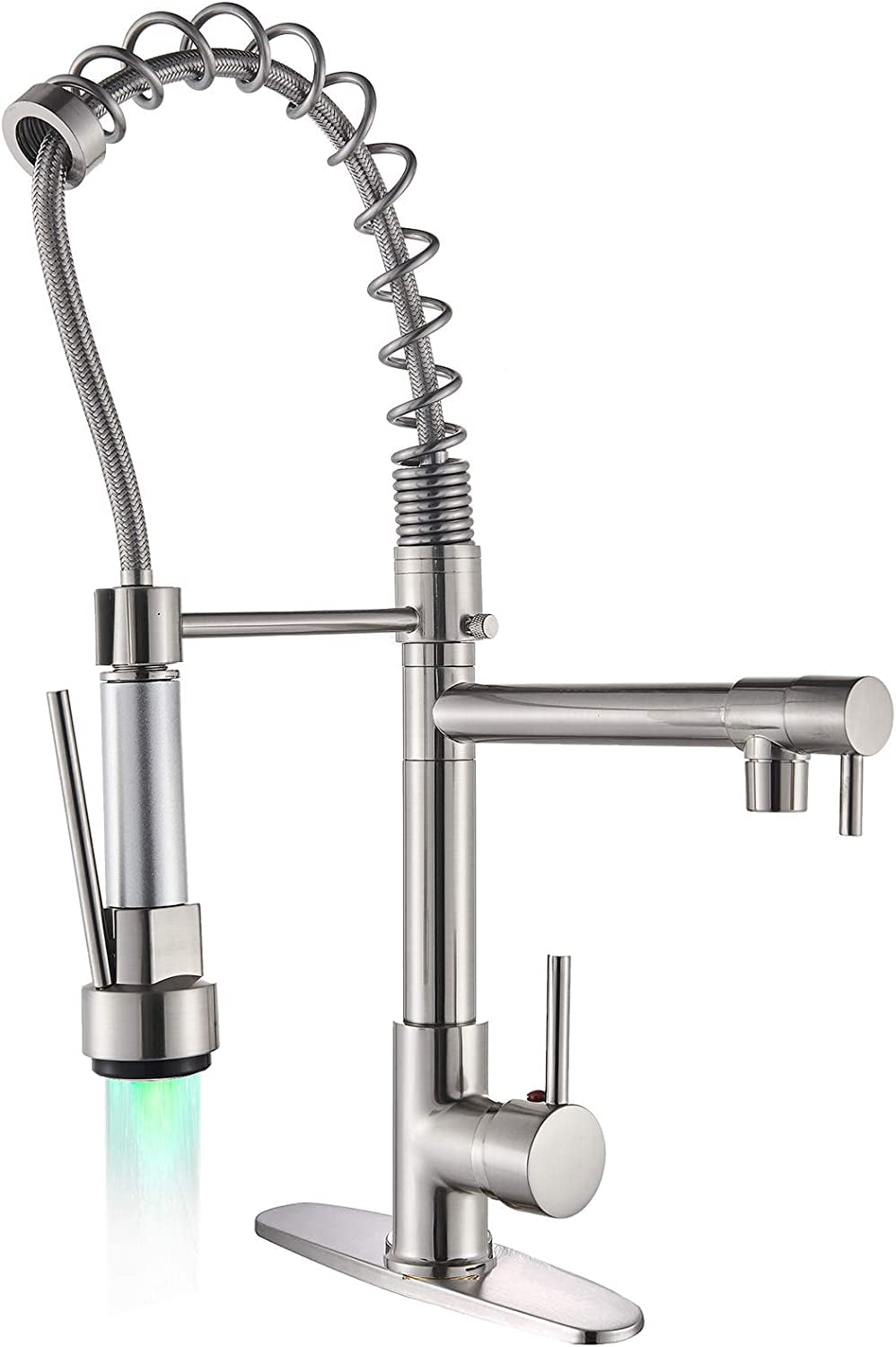 CES Kitchen Faucet with Pull Down Sprayer, Brushed Nickel Kitchen