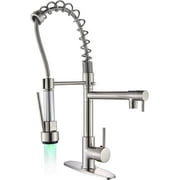 CES Kitchen Faucet with Pull Down Sprayer, Brushed Nickel Kitchen Faucet, Faucet for Kitchen Sink, 2 Handle Kitchen Sink Faucets, Brass Pull Down Kitchen Faucet