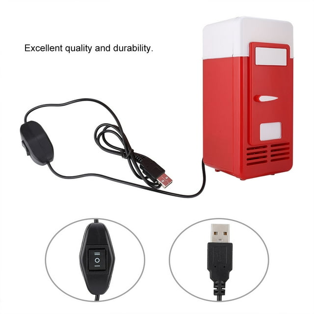 PC USB Mini refrigerador refrigerador bebida bebida enfriador de latas calentador