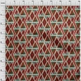 thumbnail image 4 of oneOone Georgette Viscose Red Fabric Geometric Mix Texture Dress Material Fabric Print Fabric By The Yard 42 Inch Wide, 4 of 4