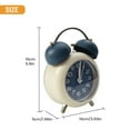 thumbnail image 3 of Twin Bell Vintage Metal Alarm Clock with Night Light for Dormitory Home Office, 3 of 5