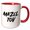 Red/White, variant on 3drose, Mazel Tov. Black Paint Lettering on a White Background., 11oz Mug